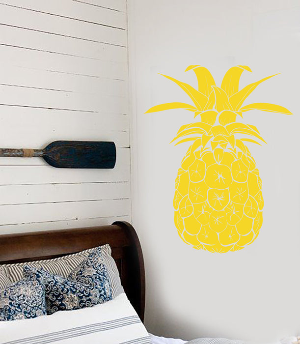 Vinyl Wall Decal Pineapple Tropical Fruit Beach Style Stickers Unique Gift (1745ig)