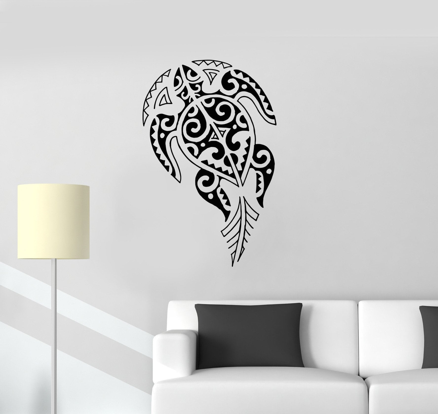 Vinyl Decal Turtle Ocean Sea Marine Tribal Decor Bathroom Wall Sticker ...