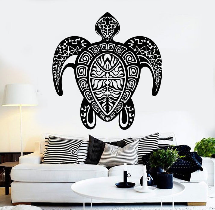 Vinyl Wall Decal Turtle Marine Style Room Bathroom Animal Stickers Unique Gift (ig4432)