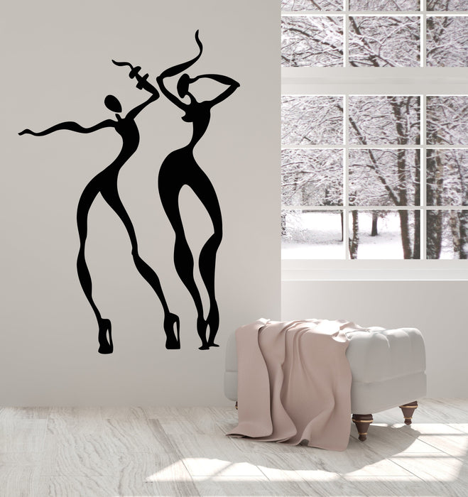 Vinyl Wall Decal Cartoon People Dancers Dance African Natives Stickers Unique Gift (1666ig)