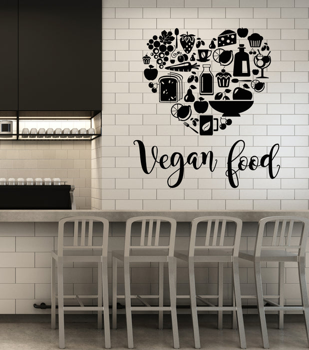 Vinyl Wall Decal Healthy Vegetarian Food For Vegan Stickers (4074ig)
