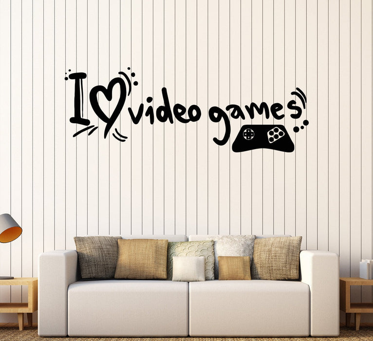 Vinyl Wall Decal Video Game Gamer Teen Room Gaming Quote Stickers Unique Gift (343ig)