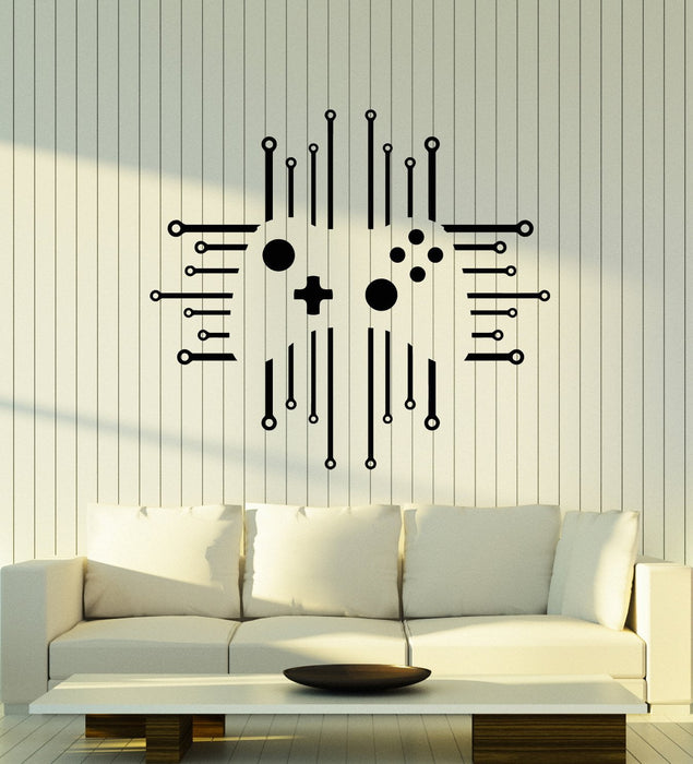 Виниловые наклейки на стену для геймерской комнаты с джойстиком (2910ig)