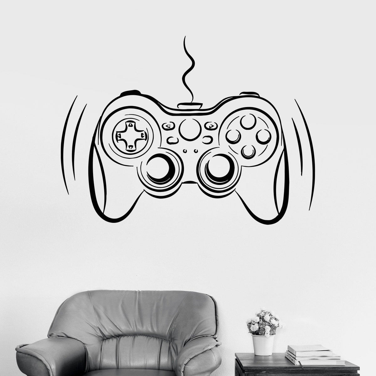 Vinyl Wall Decal Video Game Gamer Joystick Player Teen Room Stickers U