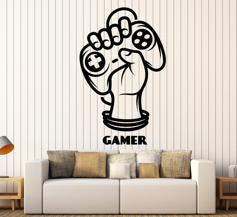 Vinyl Wall Decal Gamer Joystick Player Game Zone Teenage Room Stickers Unique Gift (1070ig)