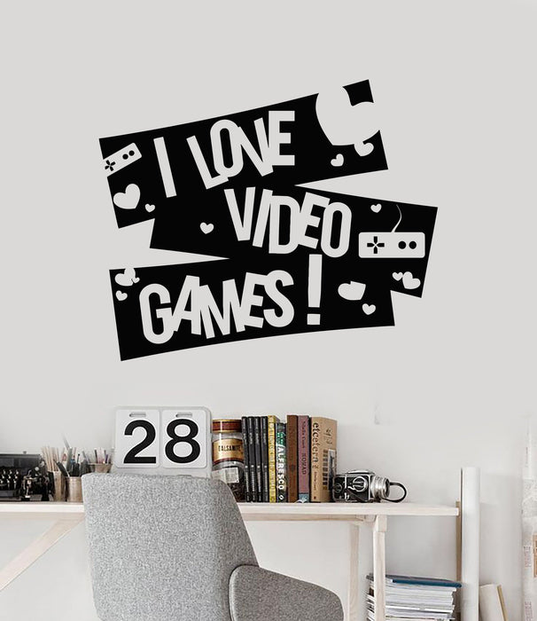 Vinyl Wall Decal Video Game Boy Room Gaming Quote Stickers Unique Gift (355ig)