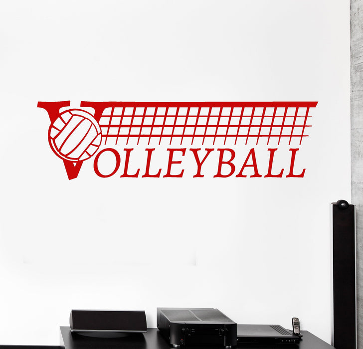 Vinyl Wall Decal Volleyball Logo Sport School Ball Player Stickers Unique Gift (2017ig)