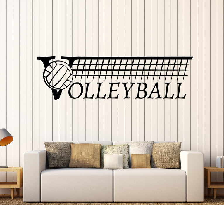 Виниловая наклейка на стену с логотипом волейбола, спортивная школа, мяч, игрок, наклейки, уникальный подарок (2017ig)