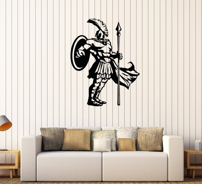 Vinyl Wall Decal Spartan Warrior Ancient World War Boy Room Mural Unique Gift (159ig)
