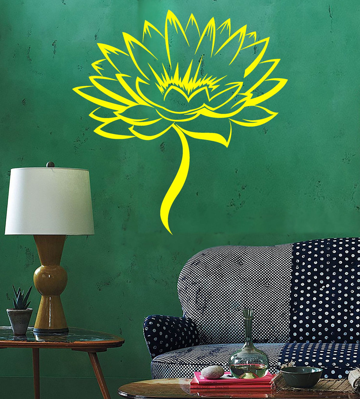 Vinyl Wall Decal Lotus Flower Blossom House Interior Stickers Mural Un ...