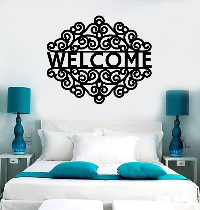 Vinyl Wall Decal Welcome Home Bedroom Room Interior Idea Decoration Stickers Mural Unique Gift (ig4986)