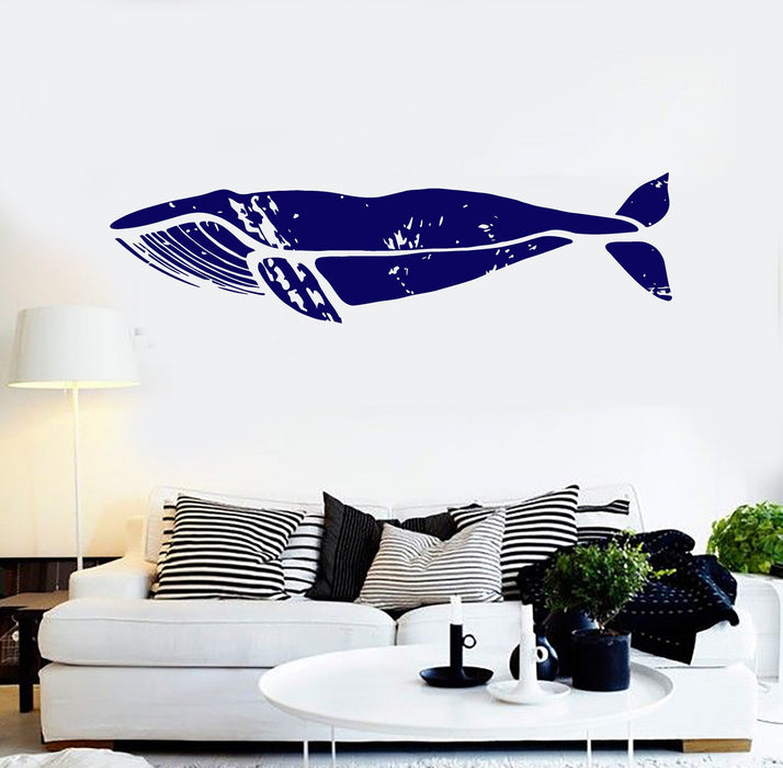 Vinyl Wall Decal Whale Marine Animal Ocean Style Stickers Unique Gift (ig4297)