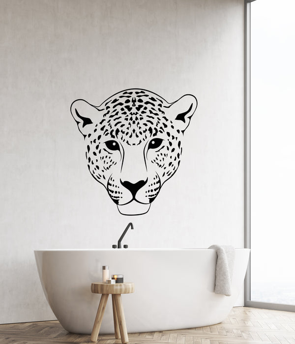 Vinyl Wall Decal Leopard Head African Predator Jaguar Big Wild Cat Africa Stickers (4172ig)