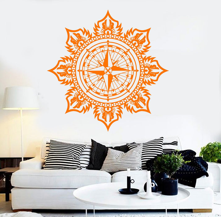 Vinyl Wall Decal Windrose Marine Ornament Nautical Art Stickers Unique Gift (ig3956)