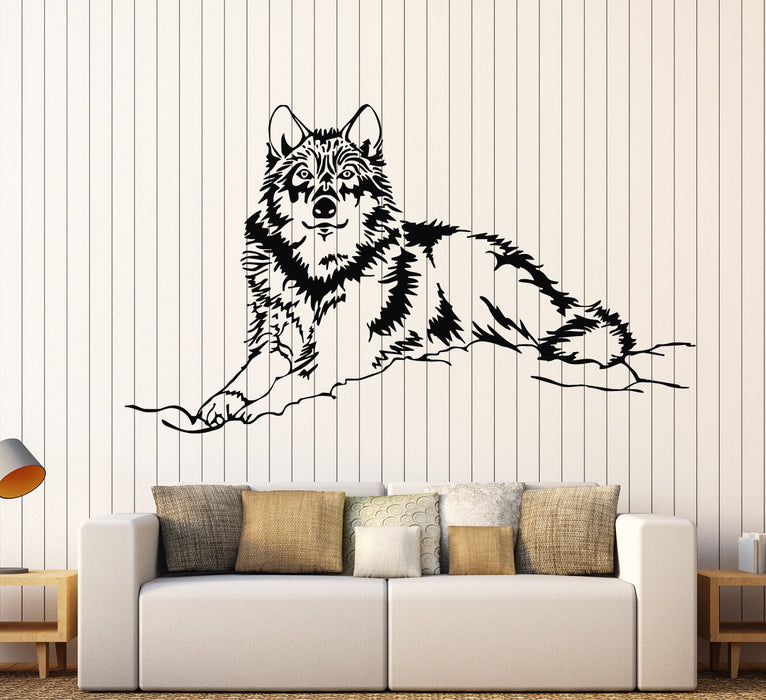 Vinyl Wall Decal Wolf Animal Tribal Art Stickers Mural Unique Gift (ig3892)