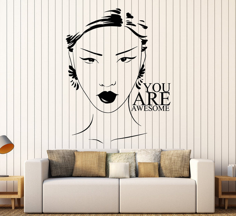 Vinyl Wall Decal Beauty Salon Quote Woman Girl Inspiration Stickers Unique Gift (ig3782)