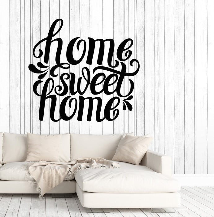 Vinyl Wall Decal Quote Words Home Sweet Home Welcome Stickers Unique Gift (1455ig)