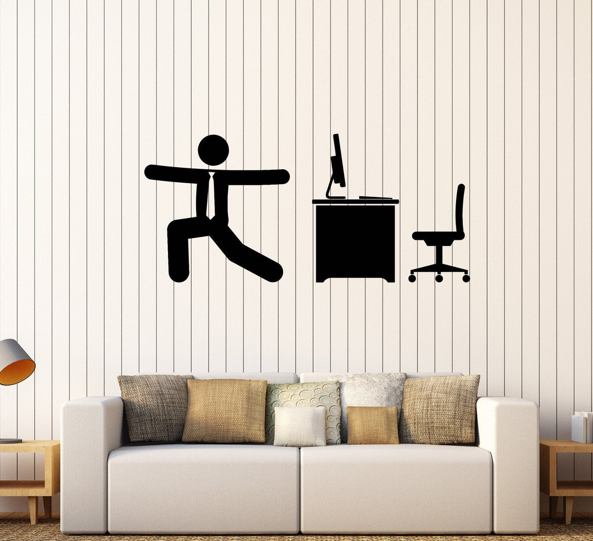 Workdesk Decals Vinyl Wall Decal Office Work Warm-Up Gymnastics Sports Decor Unique Gi ...