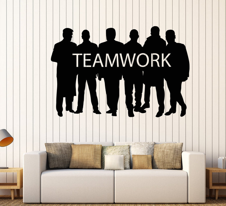Vinyl Wall Decal Teamwork Office Worker Style Motivational Word Stickers Unique Gift (1423ig)