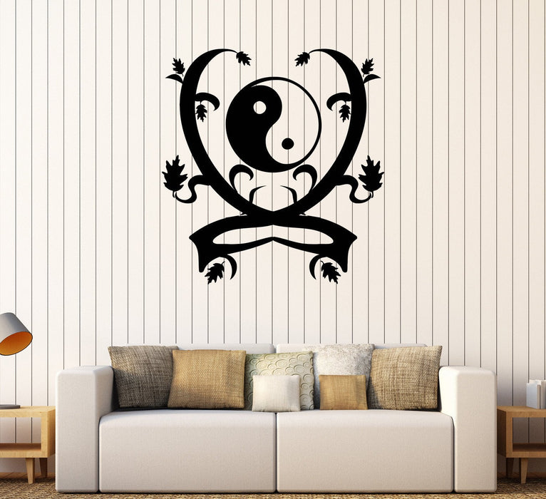 Vinyl Wall Decal Yin Yang Ornament Decor Zen Asia Art Stickers Mural Unique Gift (146ig)