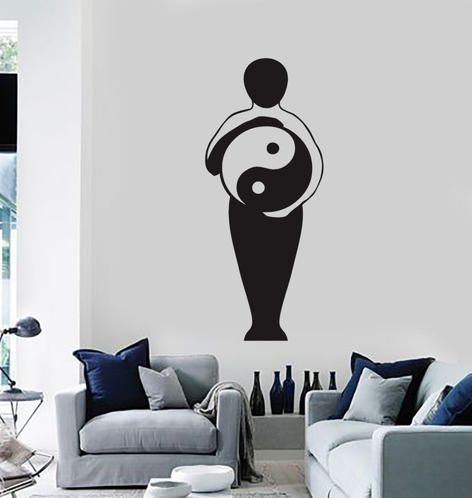 Vinyl Wall Decal Yin Yang Chinese Philosophy Zen Meditation Stickers Mural Unique Gift (ig2814)