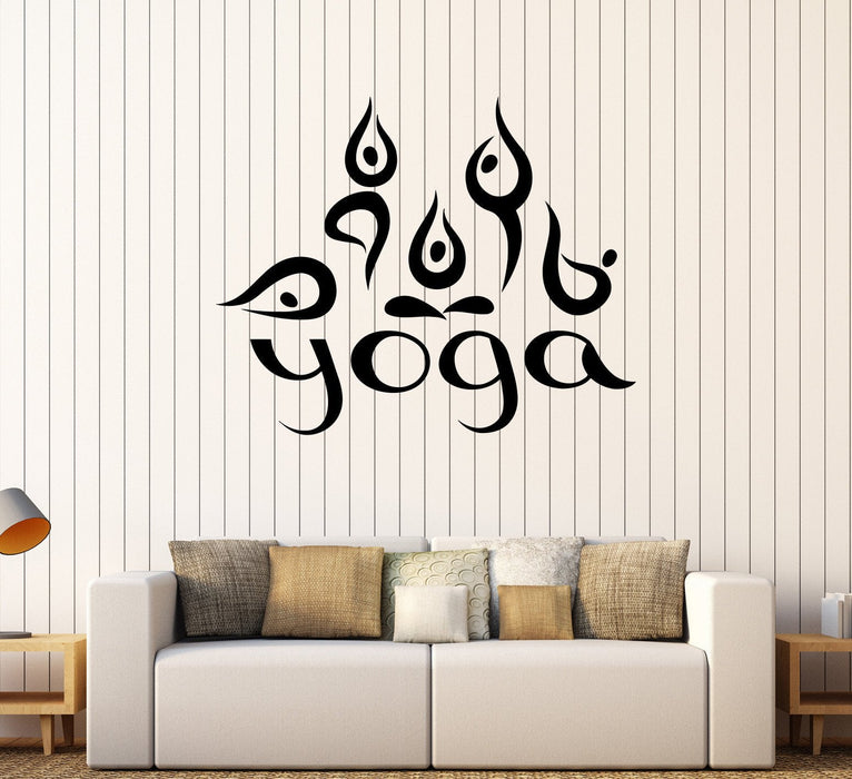 Vinyl Wall Decal Yoga Meditation Buddhism Hinduism Stickers Unique Gift (441ig)