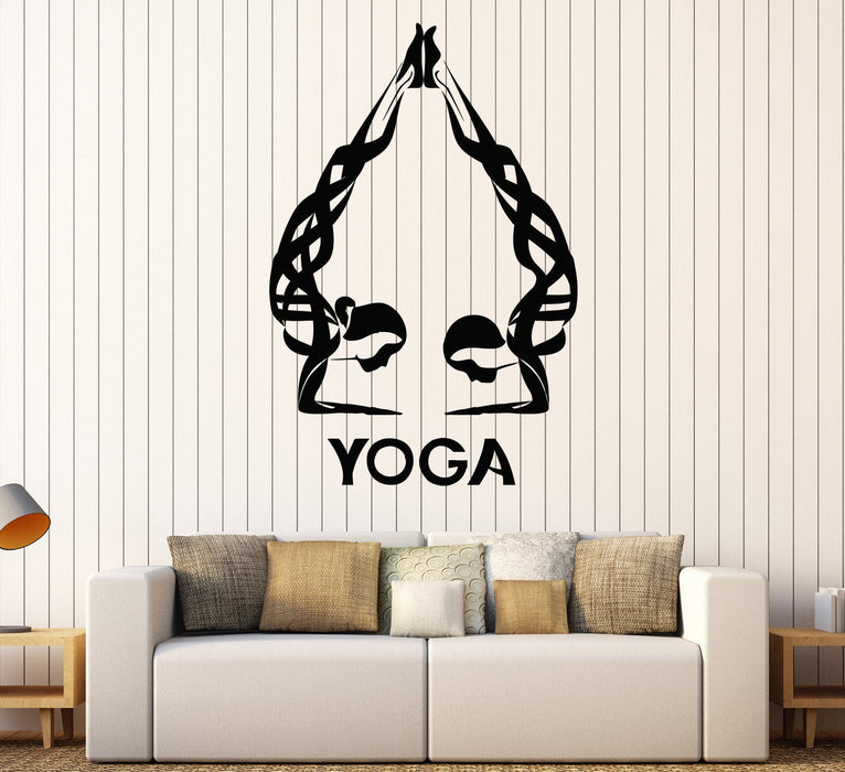 Vinyl Wall Decal Spa Yoga Meditation Woman Girl Buddhism Relax Sticker Unique Gift (667ig)