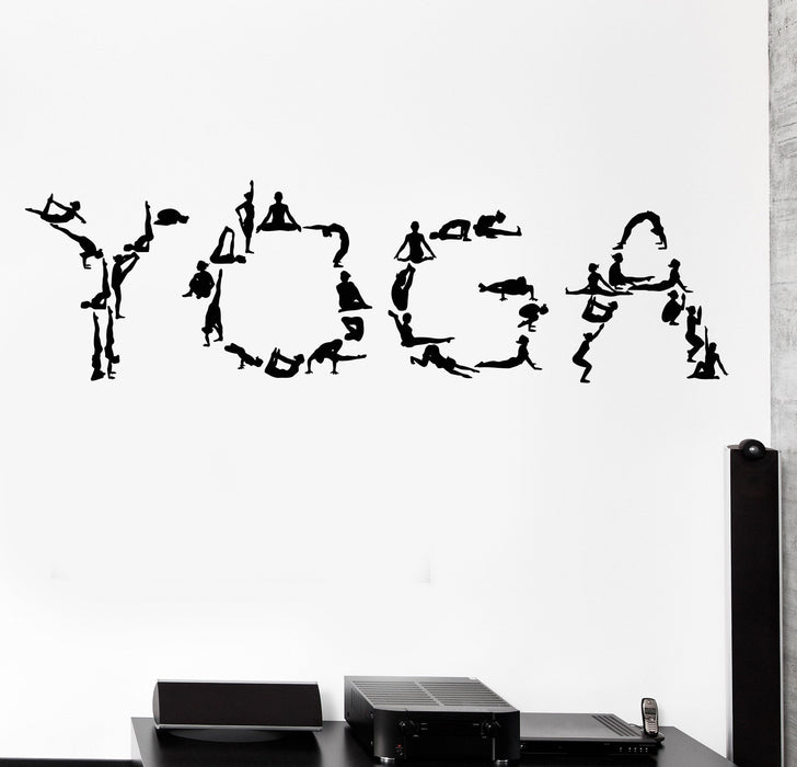 Vinyl Wall Decal Studio Yoga Poses Health Meditation Center Stickers Unique Gift (921ig)