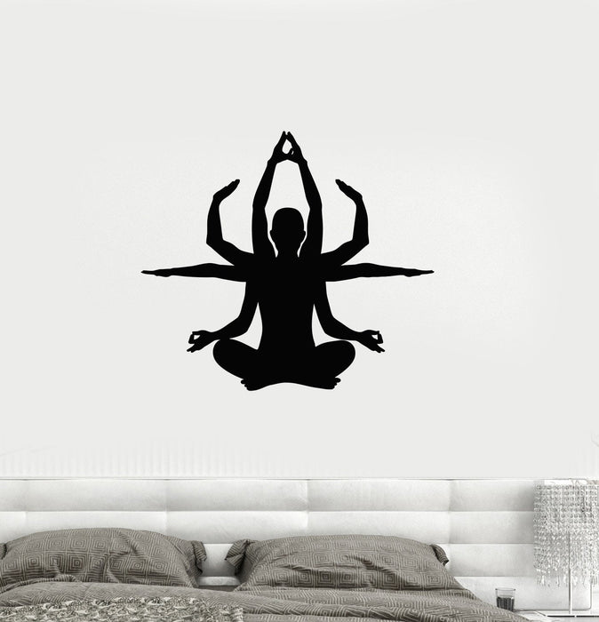 Vinyl Decal Yoga Pose Zen Buddhism Meditation Decor Wall Stickers Unique Gift (ig2689)