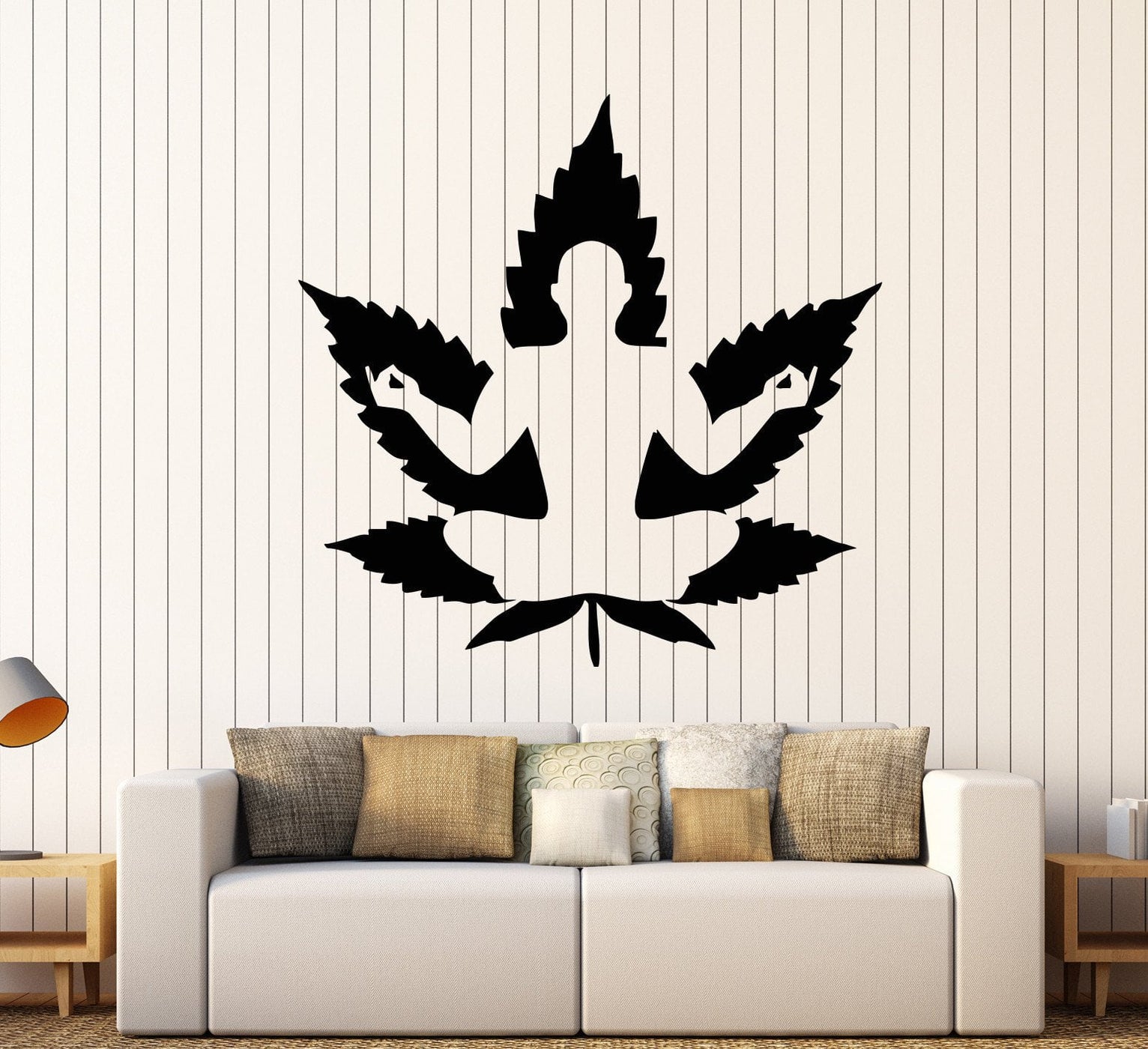 Vinyl Wall Decal Yoga Meditation Lotus Pose Zen Buddhism Stickers Uniq ...
