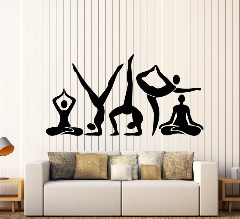 Vinyl Wall Decal Yoga Meditation Center Pose Beauty Health Stickers Unique Gift (1720ig)
