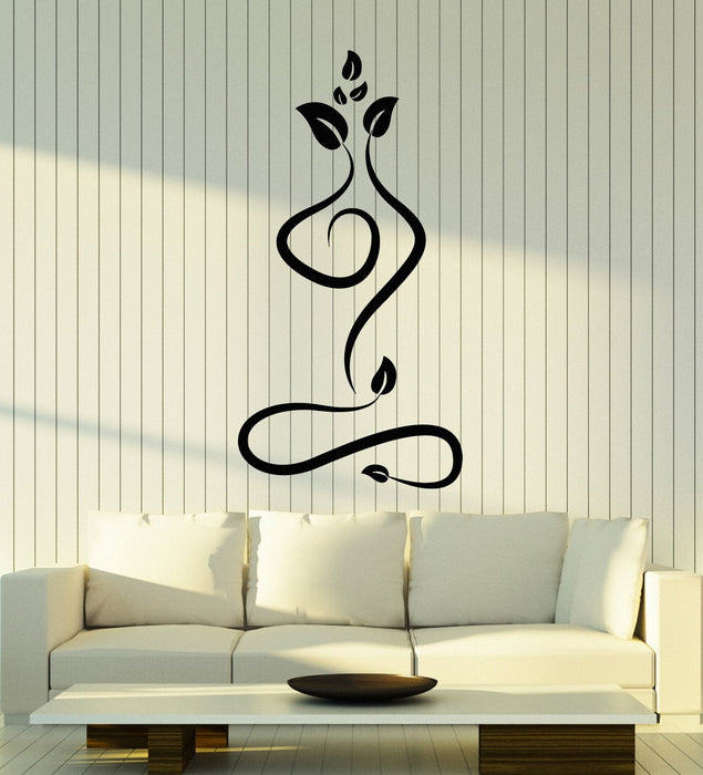 Autocollant mural en vinyle Nature Yoga Méditation Pose Beauté Santé Autocollants (2486ig)