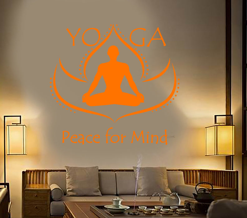 Vinyl Wall Decal Yoga Studio Meditation Relax Pose Woman Girl Stickers Unique Gift (679ig)