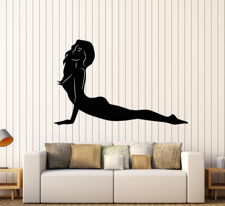 Vinyl Wall Decal SPA Center Naked Yoga Girl Pose Stickers Unique Gift (817ig)