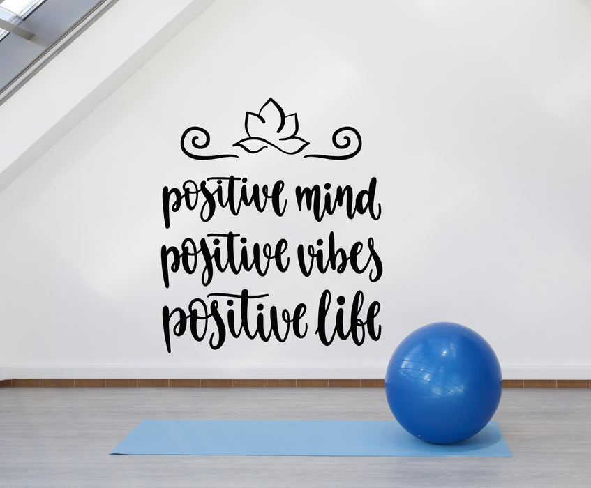 Vinyl Wall Decal For Yoga Studio Positive Quote Words Stickers (3240ig)