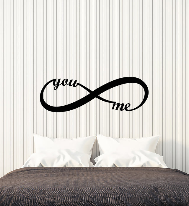 Vinyl Wall Decal Infinity Symbol You and Me Love Romantic Decor Stickers (3773ig)