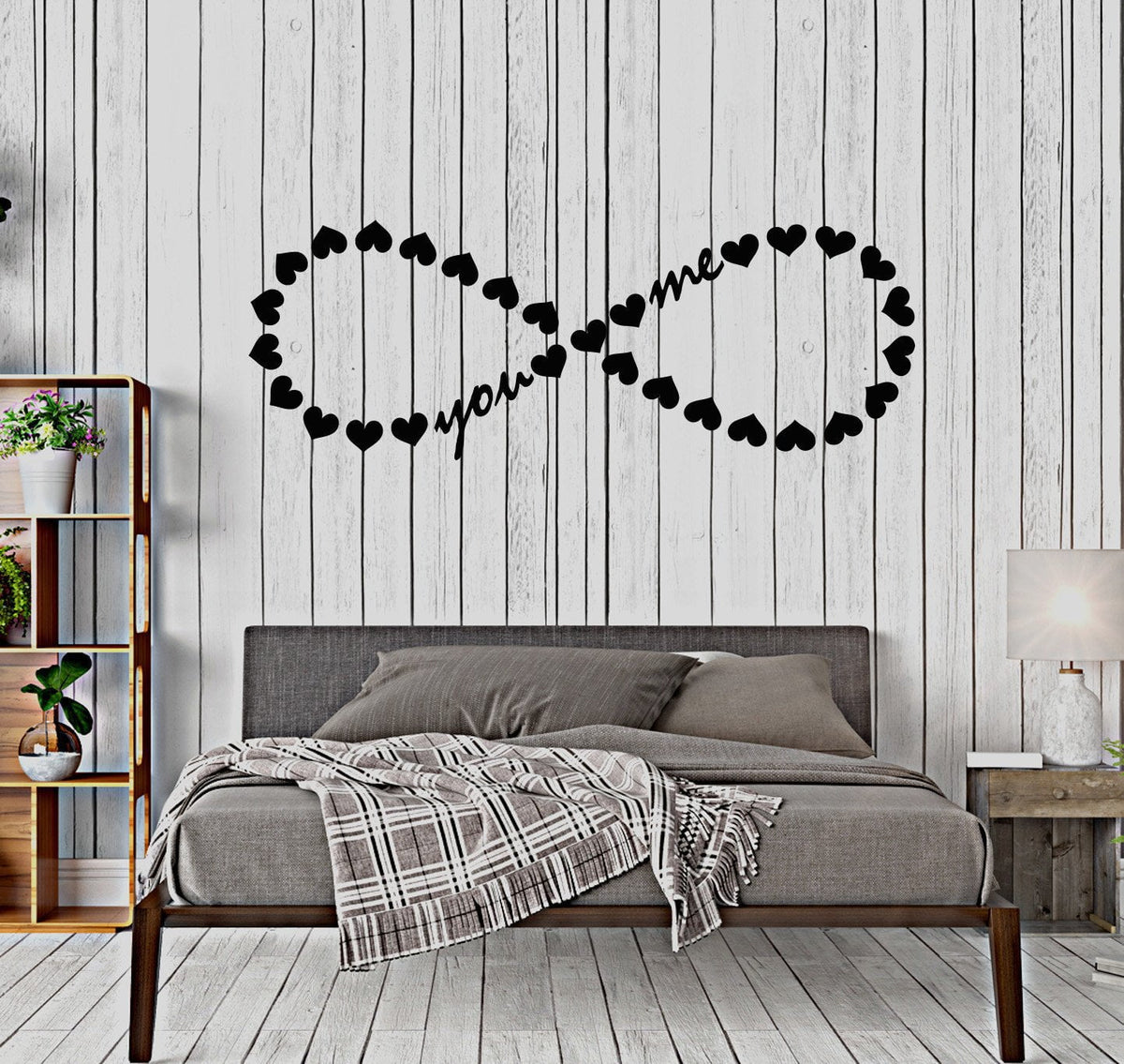 Vinyl Wall Decal Infinity Love Romance Heart Bedroom Art Stickers Uniq ...