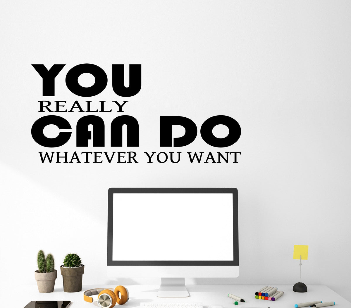 Vinyl Wall Decal Stickers Motivation Quote Words You Really Can Do Ins ...