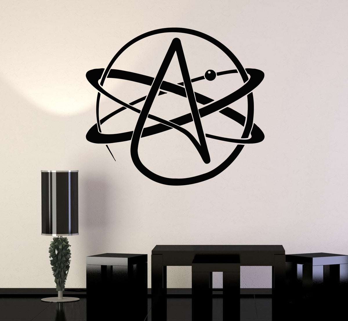 Wall Sticker Vinyl Decal Atom Atheism Religion Science Great Decor Uni ...