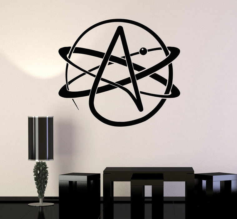 Wall Sticker Vinyl Decal Atom Atheism Religion Science Great Decor Unique Gift (ig1714)