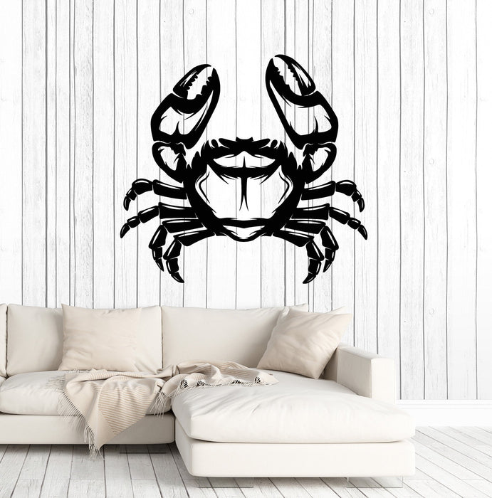 Vinyl Wall Decal Crab Seafood Restaurant Ocean Animal Stickers Unique Gift (ig4896)