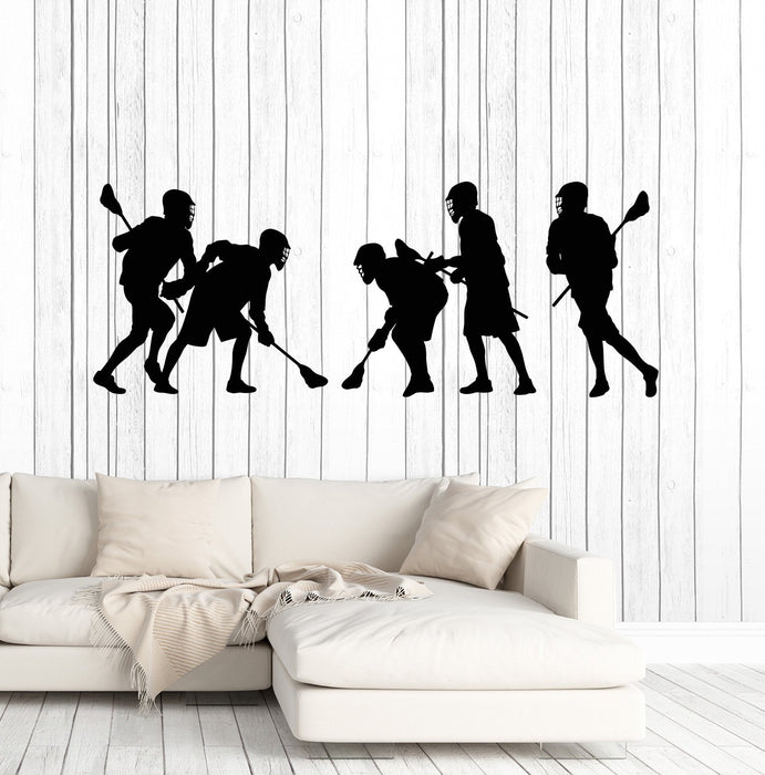 Vinyl Wall Decal Lacrosse Team Players Sports Decoration Stickers Mural Unique Gift (ig4938)