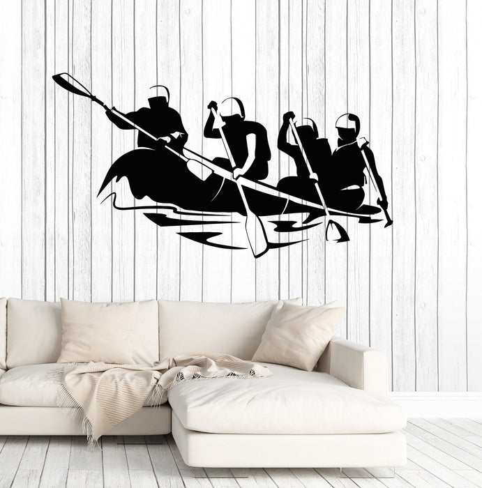 Vinyl Wall Decal Rafting Outdoor Activities Extreme Sports Stickers Unique Gift (ig4789)