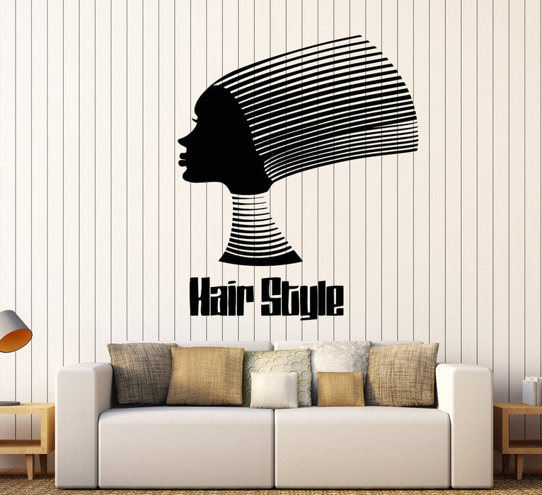 Vinyl Decal African Hair Style Beauty Salon Stylist Stickers Unique Gift (ig3990)