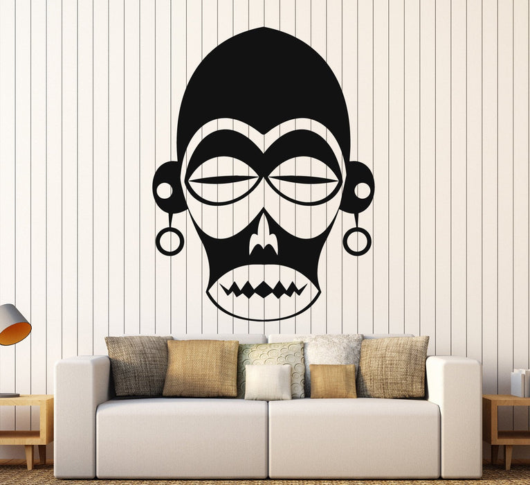 Vinyl Wall Decal African Mask Ethnic Decoration Room Africa Stickers Unique Gift (ig4041)