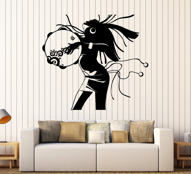 Vinyl Wall Decal African Woman Ethnic Style Shaman Stickers Unique Gift (ig3804)