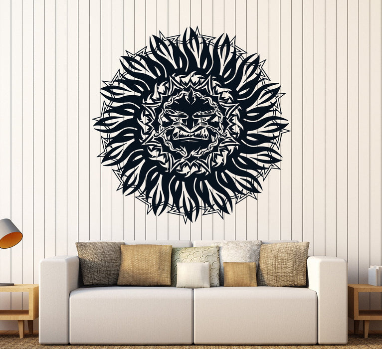 Vinyl Wall Decal Angry Sun Tribal Room Decor Stickers Mural Unique Gift (ig3960)