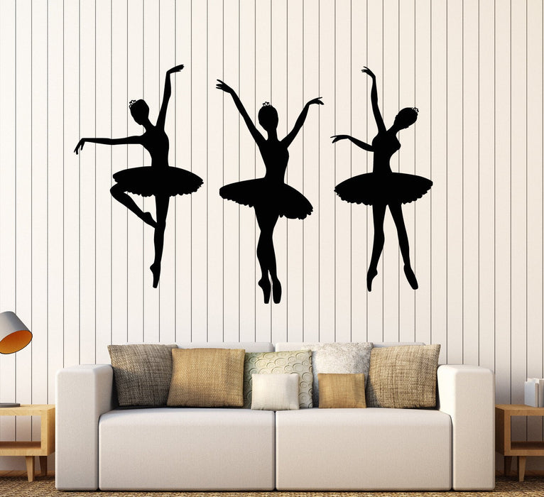 Vinyl Wall Decal Ballerina Ballet Dancers Dance Room Stickers Unique Gift (ig4072)