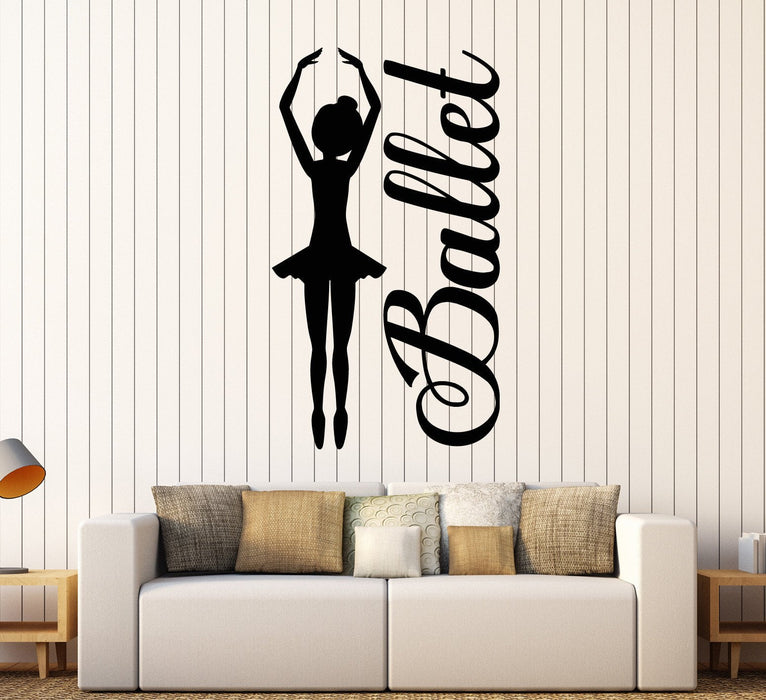Autocollant mural en vinyle pour danseuse de ballet, salle de danse, ballerine, cadeau unique (ig4465)