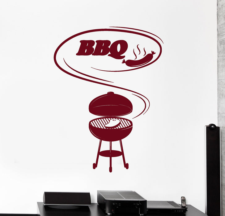 Vinyl Wall Decal Barbecue Cooking BBQ Food Meat Stickers Mural Unique Gift (ig4560)